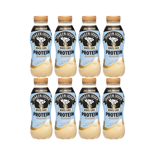 Shaken Udder Protein Milkshake 8x330ml White Chocolate packshot