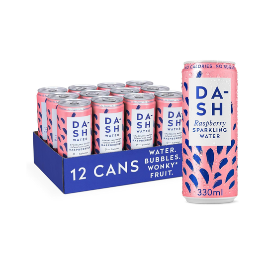 DASH Water 12x330ml Raspberry packshot