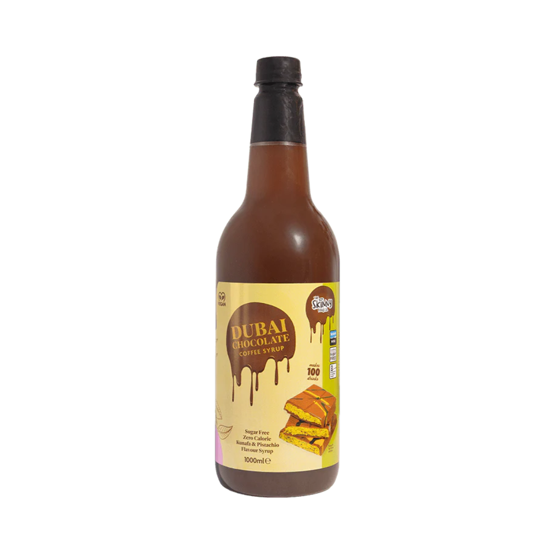 The Skinny Food Co Skinny Barista Zero Calorie Coffee Syrup 1000ml Dubai Chocolate (Limited Edition) packshot