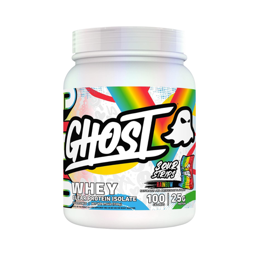 Ghost Clear Whey Protein Isolate Sour Strips Rainbow
