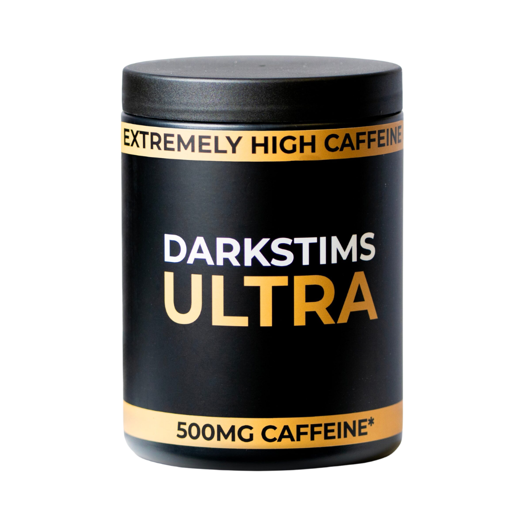 Darkstims ULTRA pre-workout tub (no flavour printed)