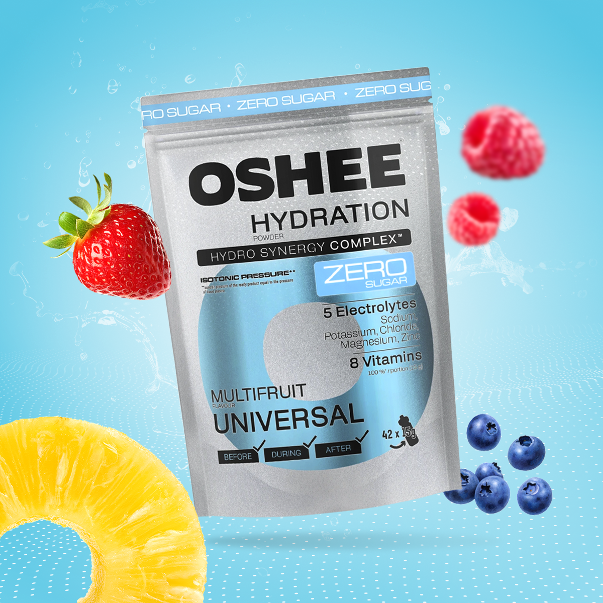 OSHEE Hydration Electroytes 630g - Multifruit