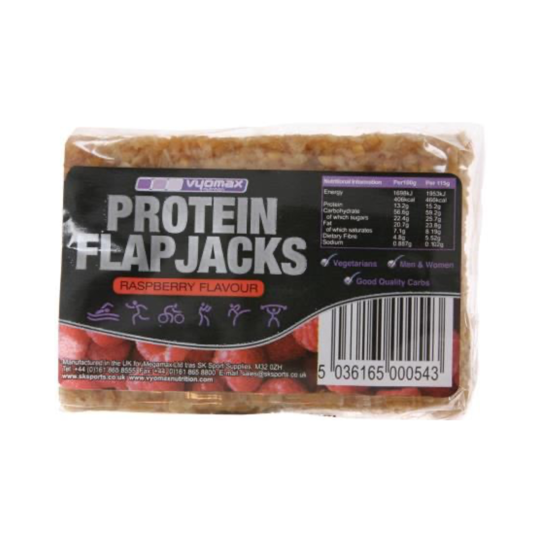 Vyomax Nutrition Protein Flapjacks 12x100g Raspberry