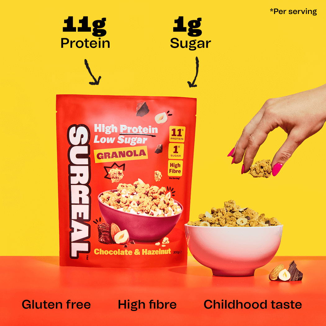SURREAL High Protein Low Sugar Granola - Chocolate & Hazelnut 300g