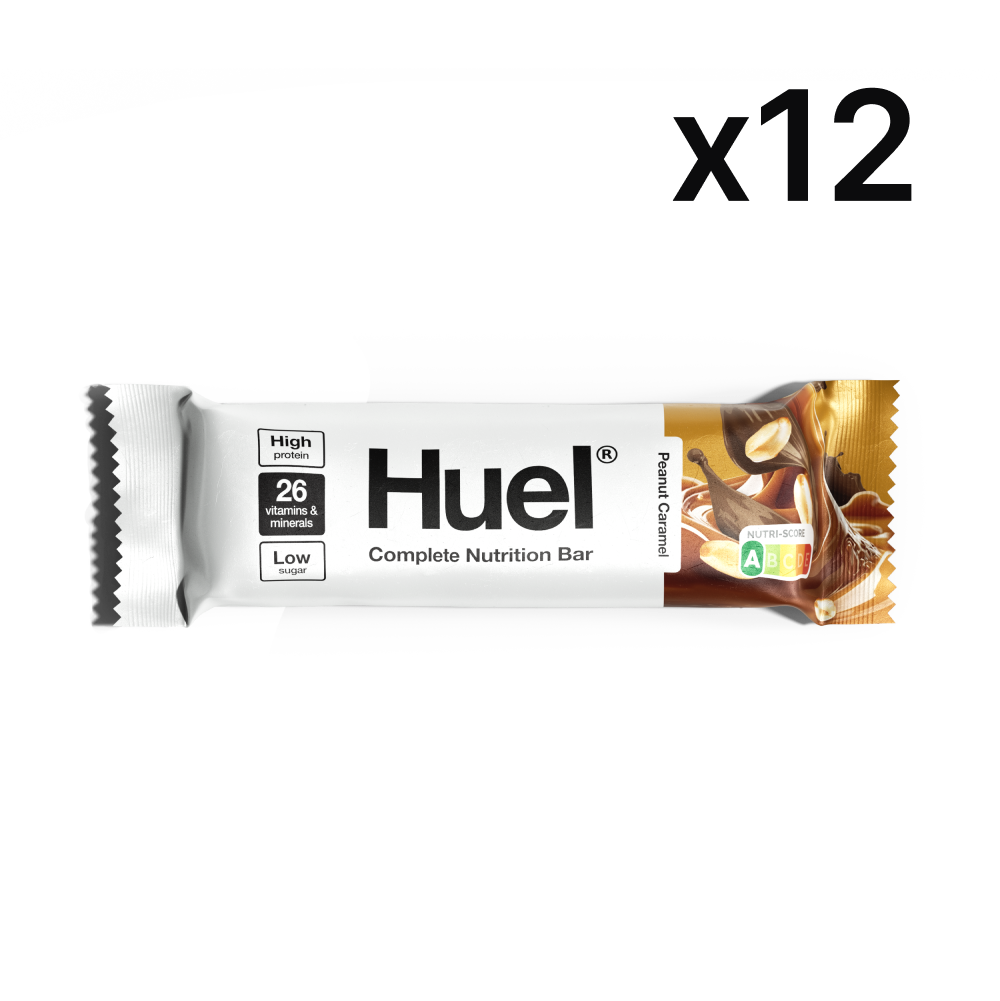 HUEL Complete Nutrition Bar 12x51g Peanut Caramel packshot