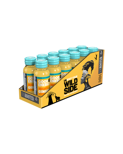 UNROOTED Drinks Health Shot 12x60ml - Good Energy - Mighty Ginger & Chilli