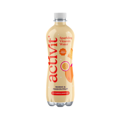 Activit Sparkling Vitamin Water 500ml bottle Mango & Passion Fruit