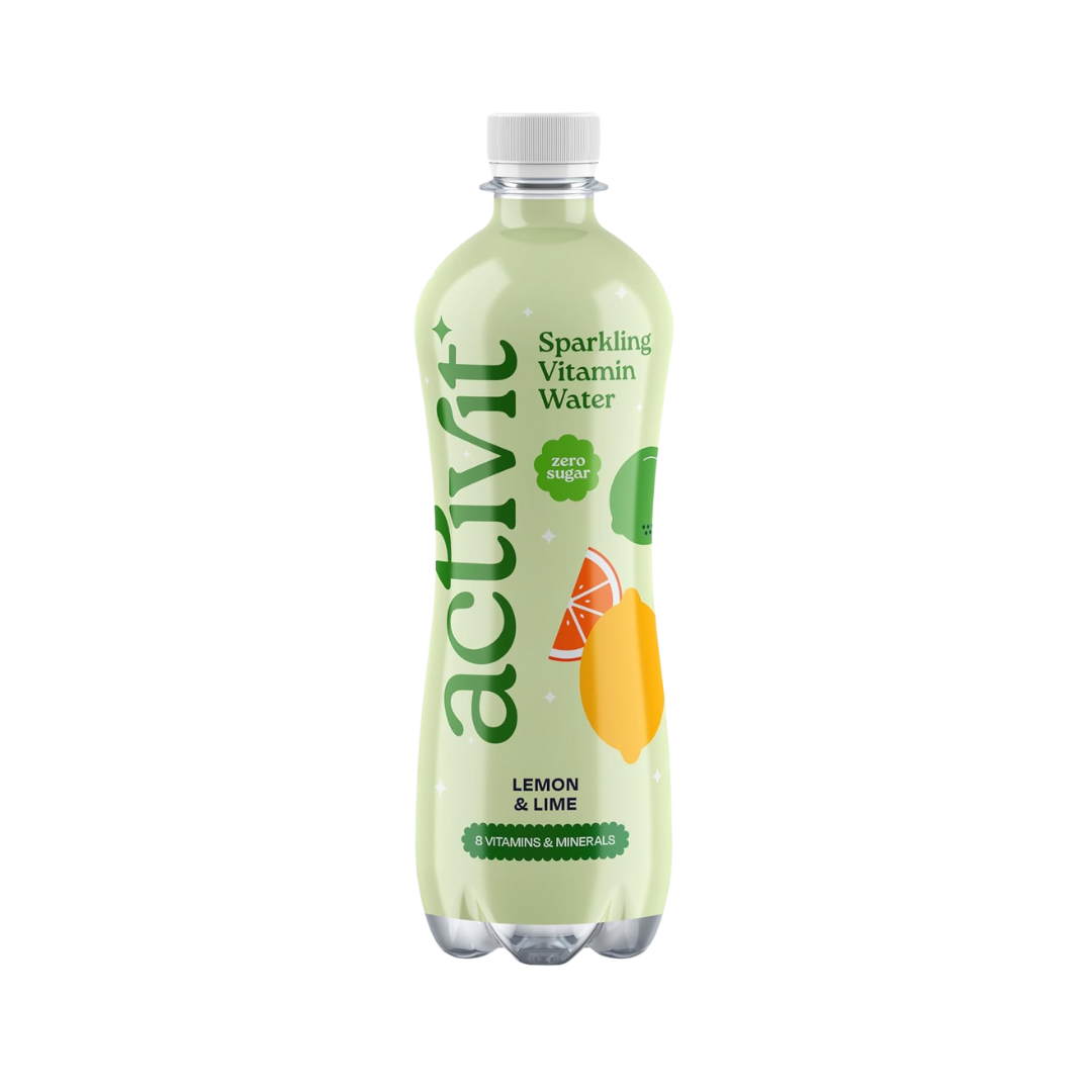 Activit Sparkling Vitamin Water 500ml bottle Lemon & Lime