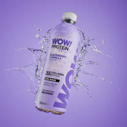 WOW! Protein 12x500ml Blackberry & Vanilla packshot