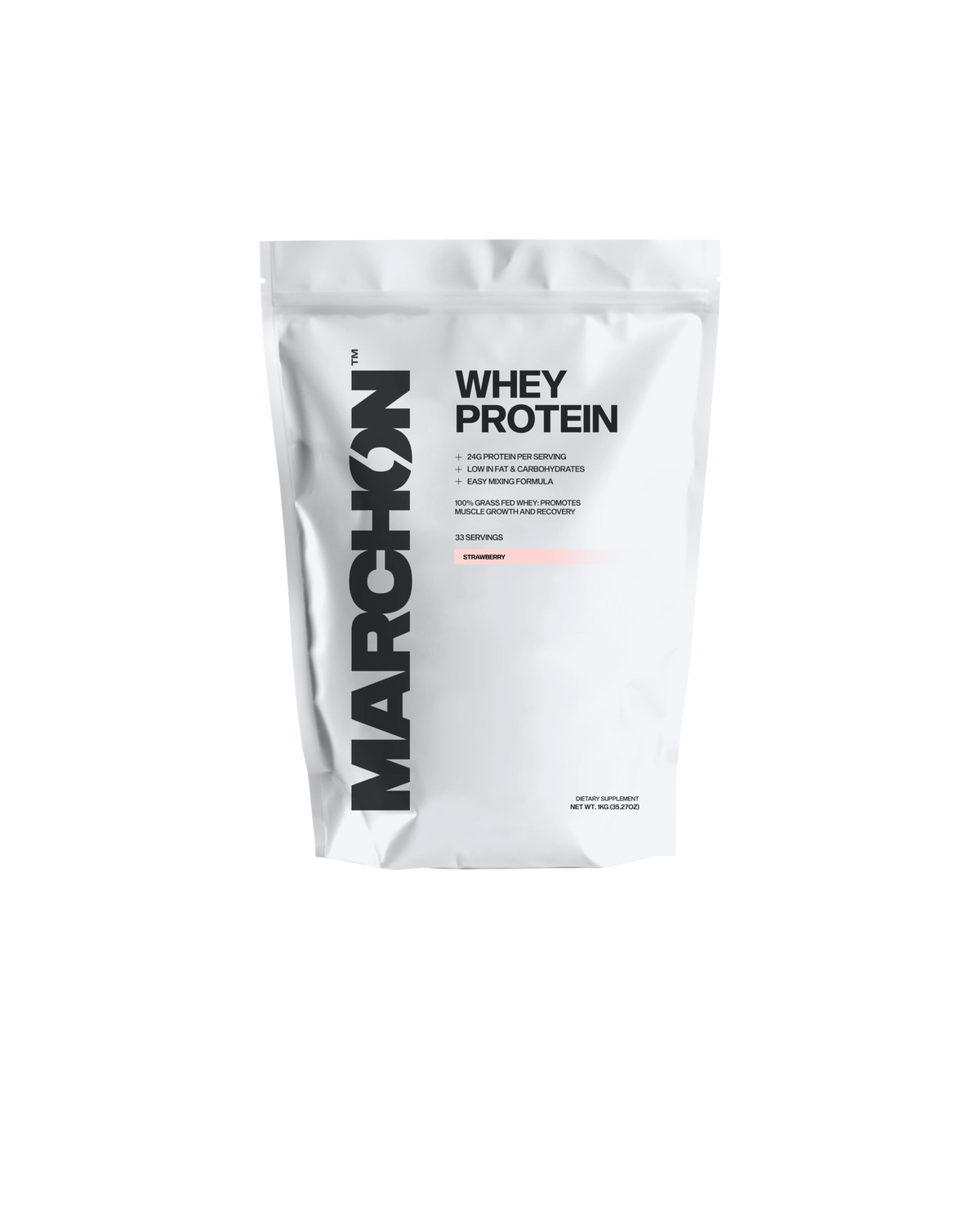 Marchon Supplements Whey Protein 1kg Strawberry packshot