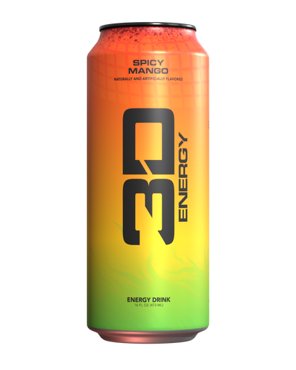 3D Energy Spicy Mango 473ml can