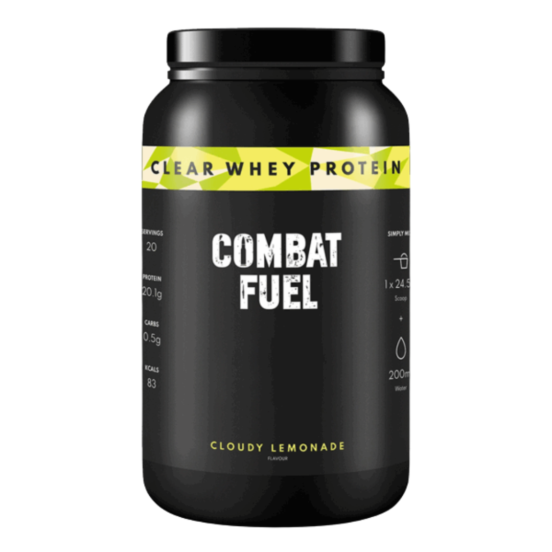 Combat Fuel Clear Whey Protein 490g Cloudy Lemonade packshot
