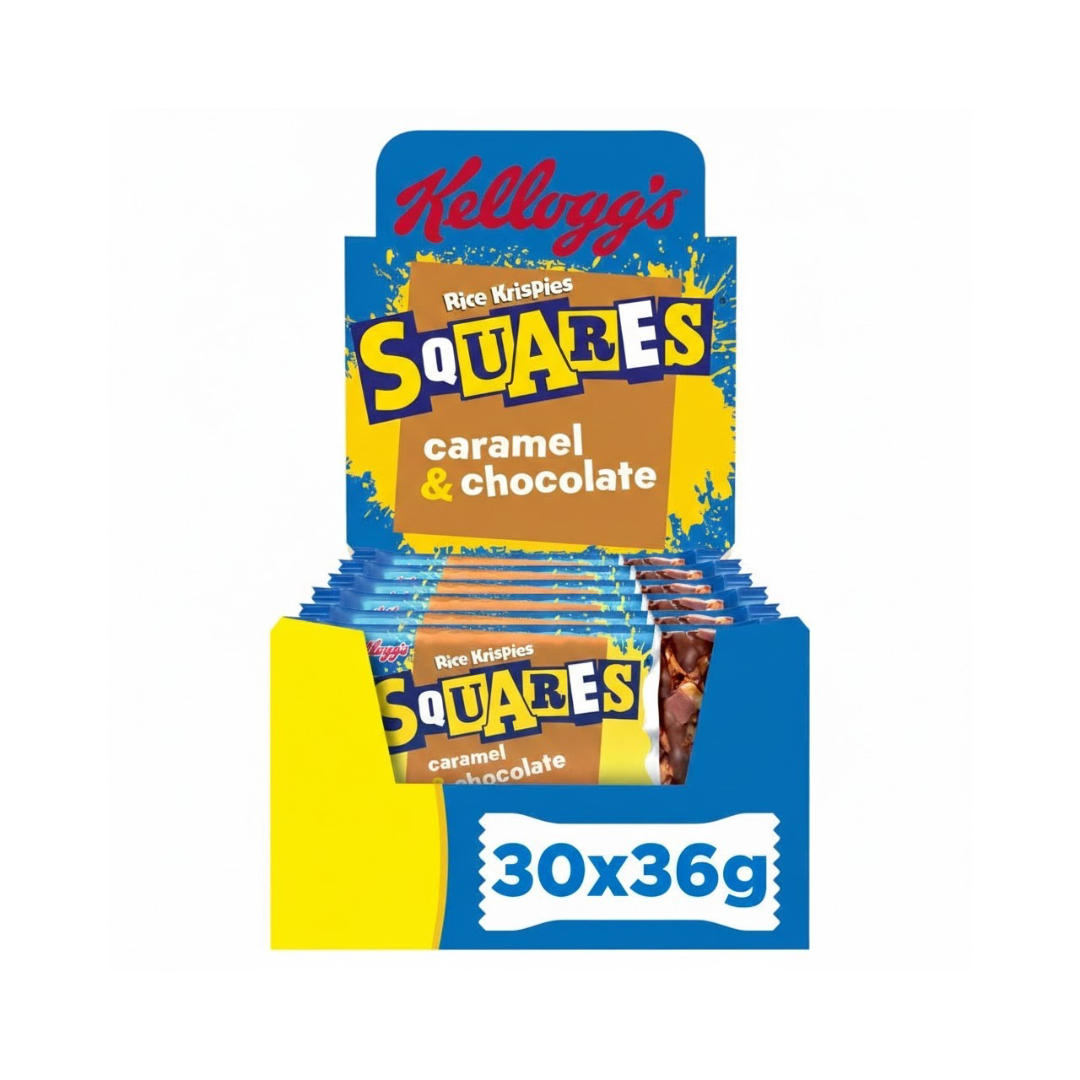 Kellogg's Rice Krispie Squares 30x36g Curious Caramel & Chocolate packshot