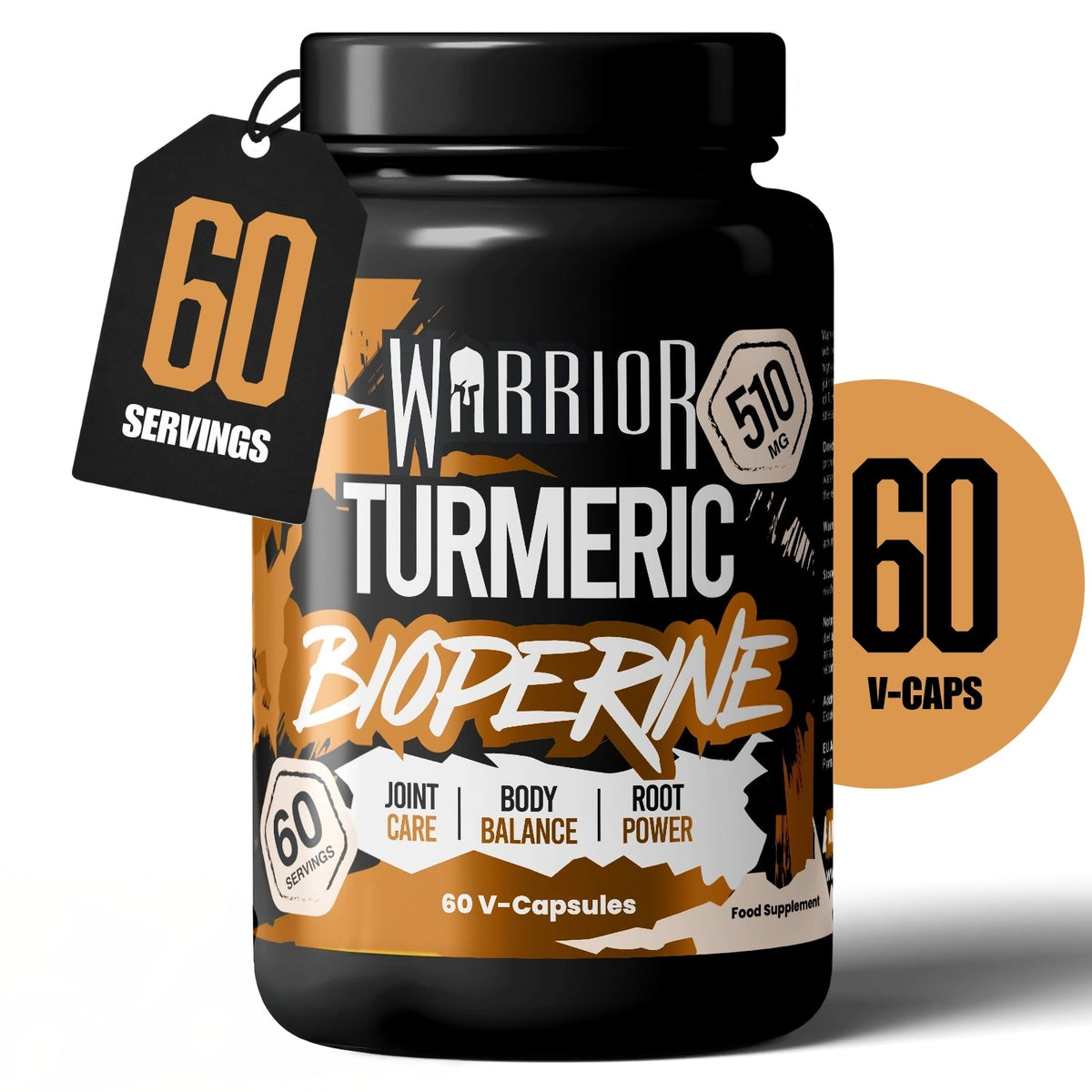 Warrior Core Turmeric & Bioperine 60 Tabs packshot
