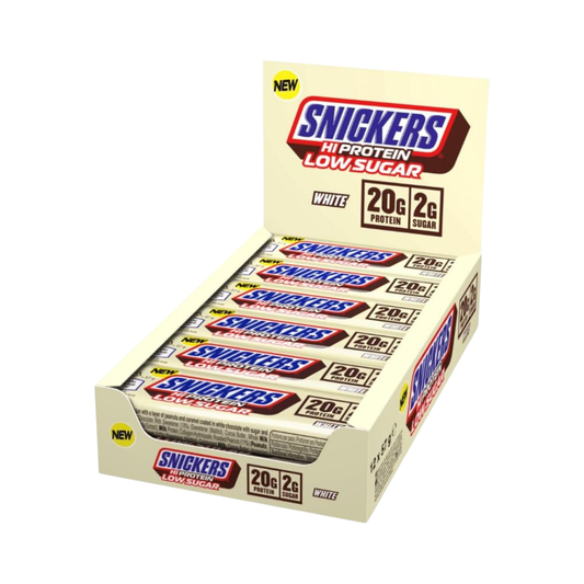 Snickers Low Sugar Protein Bar 12x57g White packshot