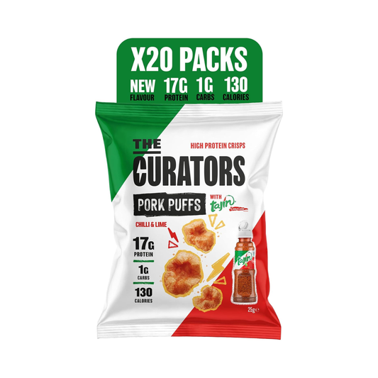 The Curators Pork Puffs 20x25g Tajin packshot