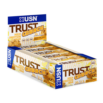USN Trust Crunch Bars 12x60g White Chocolate Cookie Dough packshot