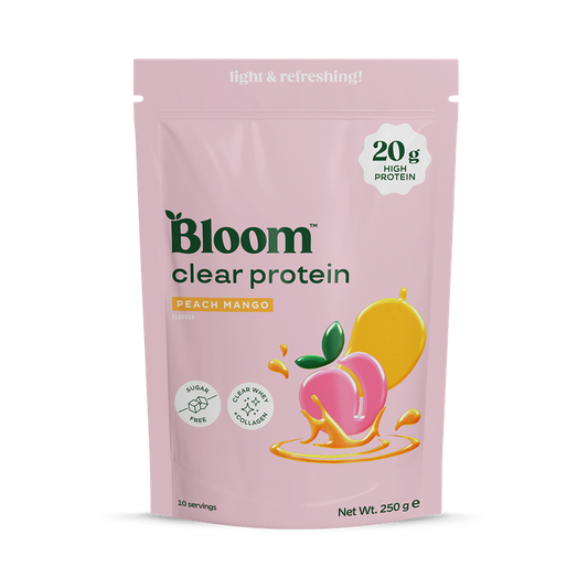 Bloom Clear Protein Collagen 250g Peach Mango packshot