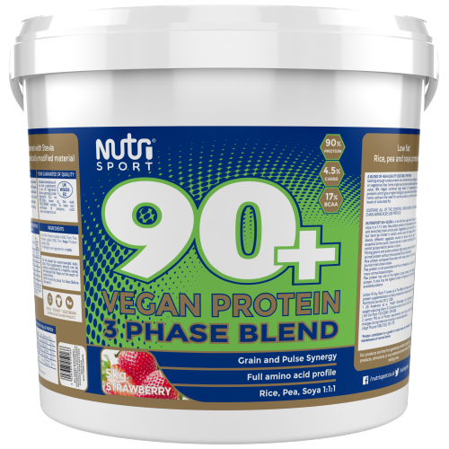 NutriSport 90+ Vegan Protein 5kg Strawberry packshot