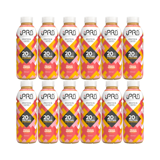 IPRO Hydrate Protein Water 12x500ml Peach Ginger packshot