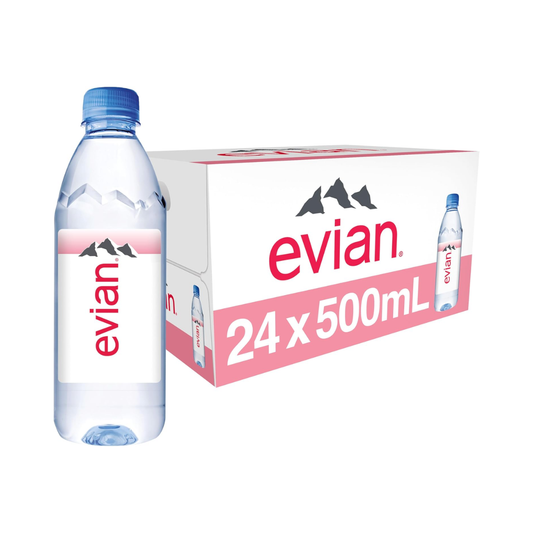 Evian Water 24x500ml packshot