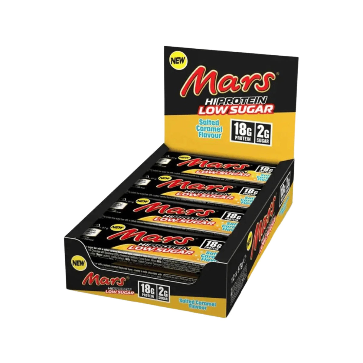 Mars Hi Protein Low Sugar 12x57g Salted Caramel packshot