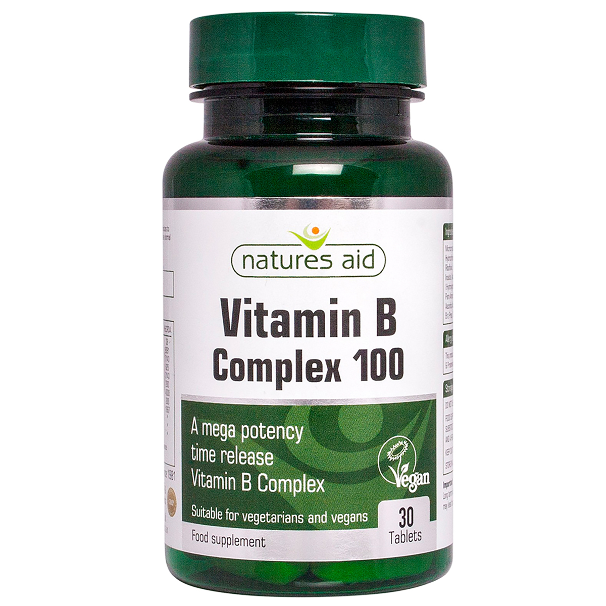 Natures Aid Vit B Complex Time Release (Mega Potency) 30 Tabs — AID011