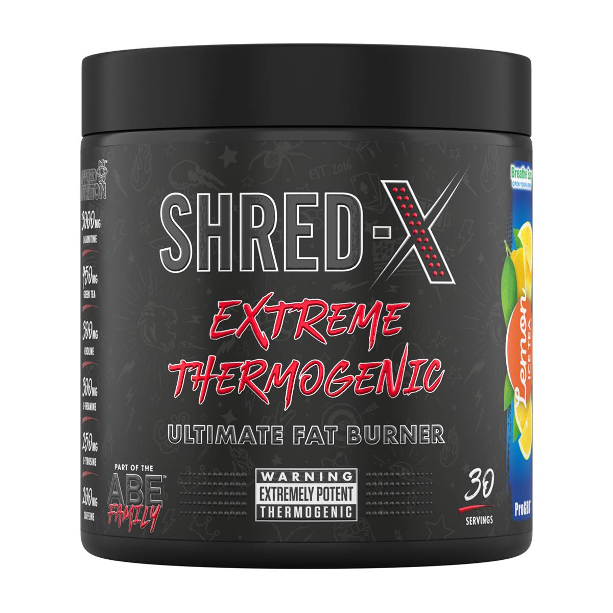 Applied Nutrition Shred-X Powder 300g - Lemon Ice Tea product packaging