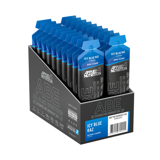 Applied Nutrition ABE (All Black Everything) Pre Workout Gel 20x60g - Icy Blue Raz product packaging