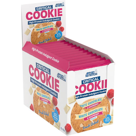 Applied Nutrition Critical Cookie 12x73g - White Chocolate & Raspberry product packaging