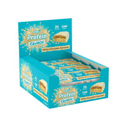 Applied Nutrition Protein Crunch Bar 12x62g - White Chocolate Caramel product packaging