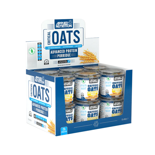 Applied Nutrition Critical Oats Protein Porridge 12x60g - Chocolate product packaging