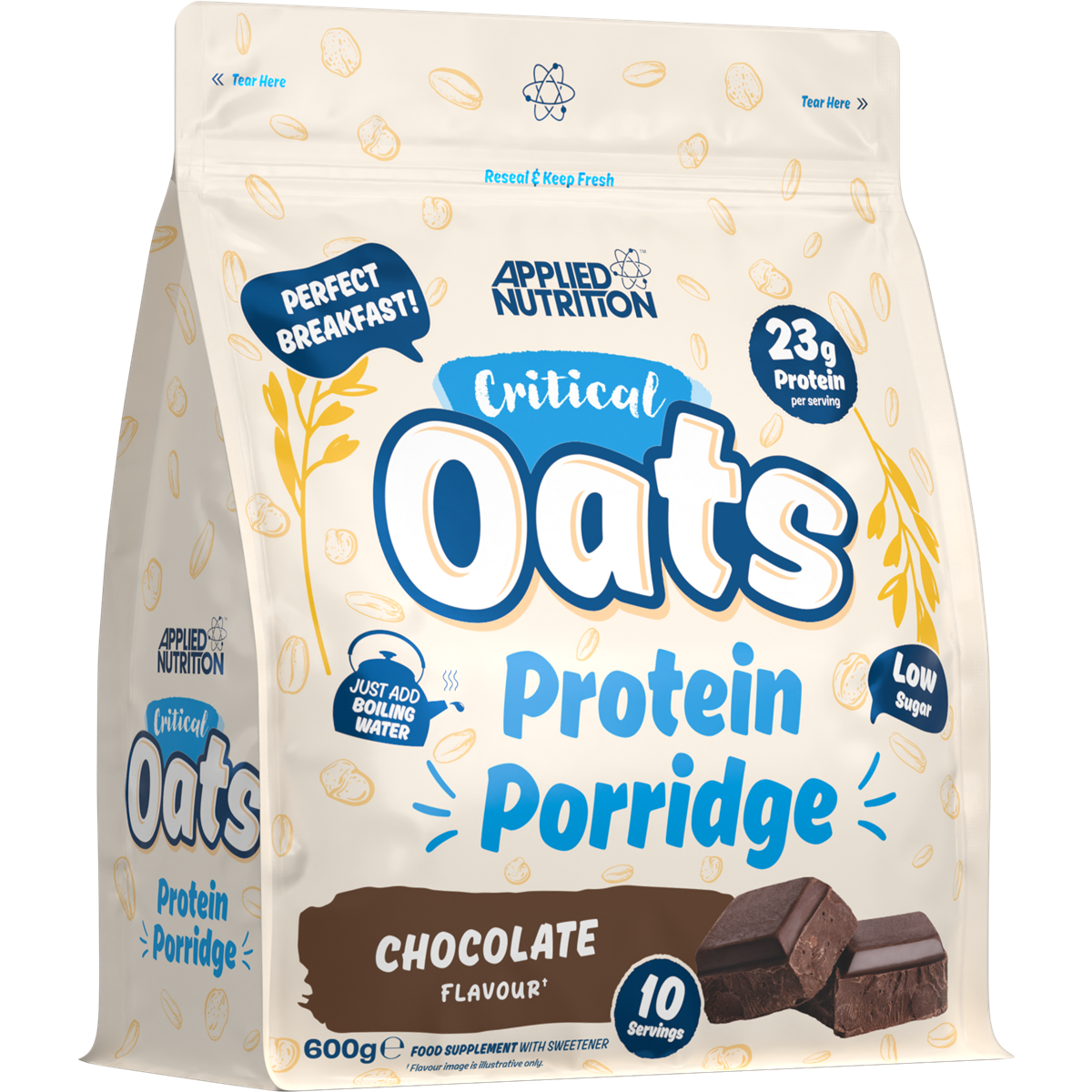 Applied Nutrition Critical Oats 600g - Chocolate product packaging
