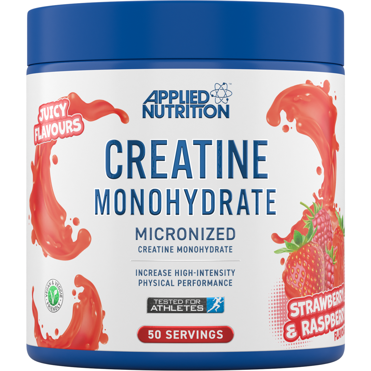 Applied Nutrition Creatine Monohydrate 250g - Strawberry & Raspberry product packaging