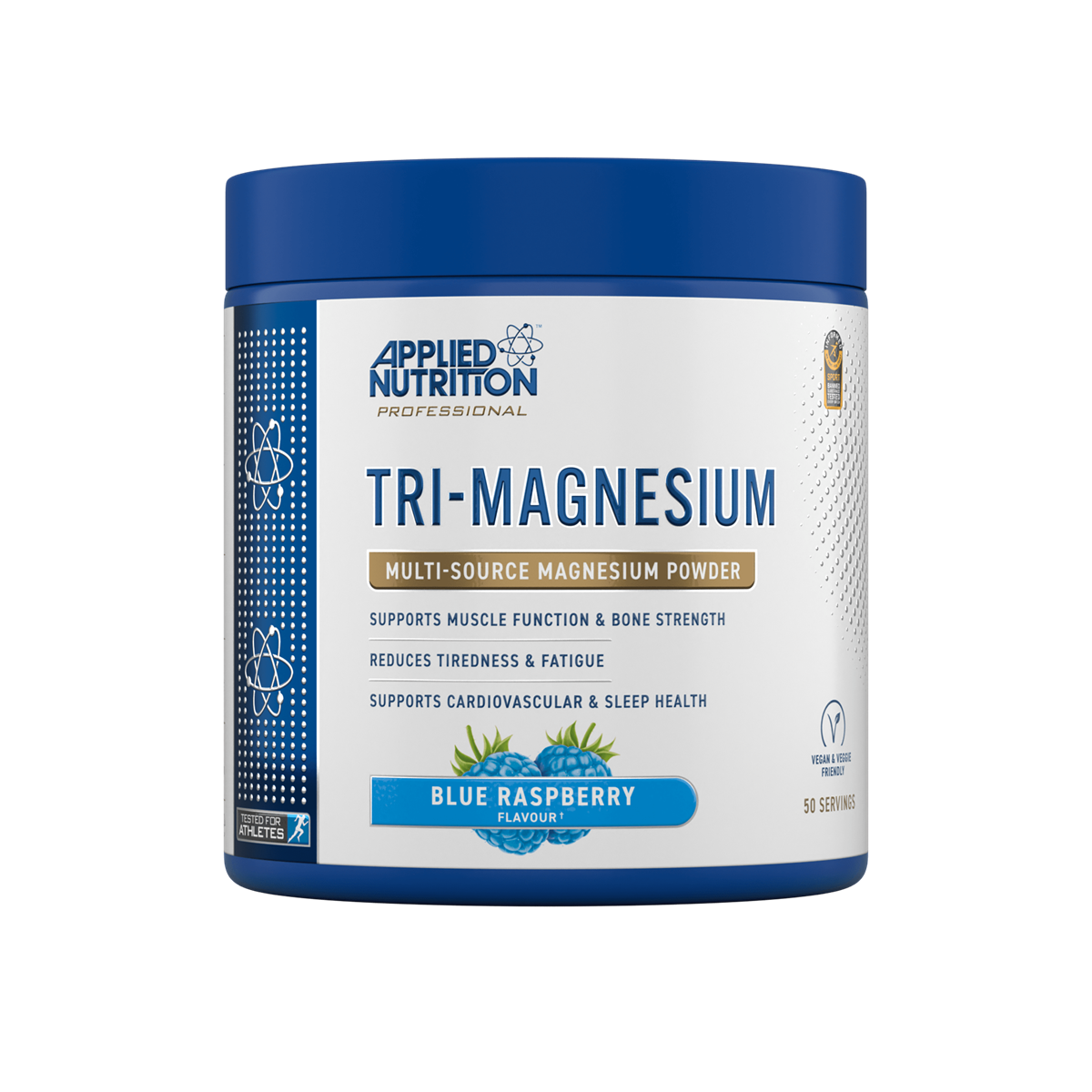 Applied Nutrition Tri-Magnesium Powder 200g - Blue Raspberry product packaging