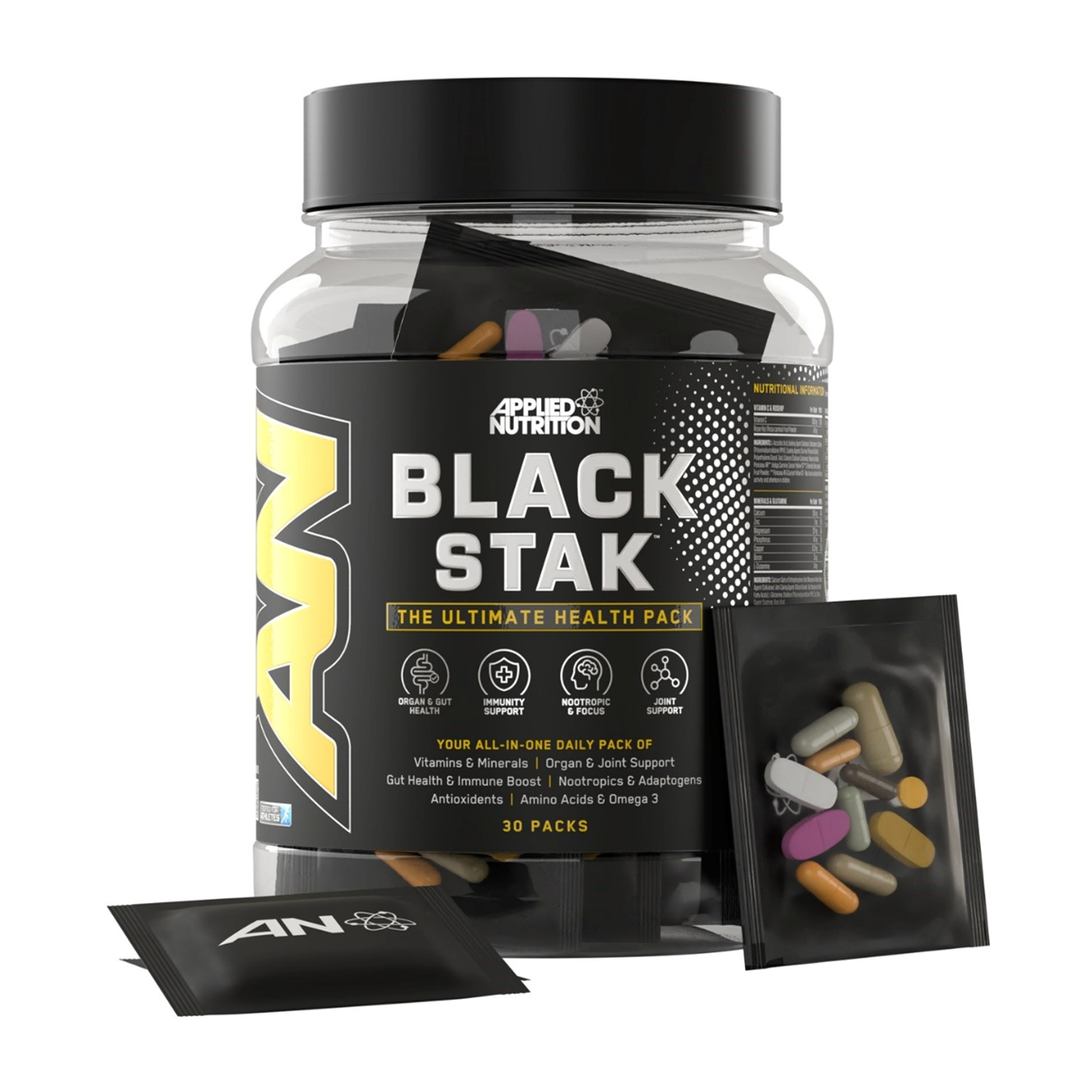 Applied Nutrition Black Stak- Ultimate Health Pack 30 Sachets — APP486