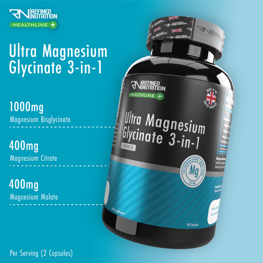 Refined Nutrition Ultra Magnesium Glycinate 3-in-1 90 Caps