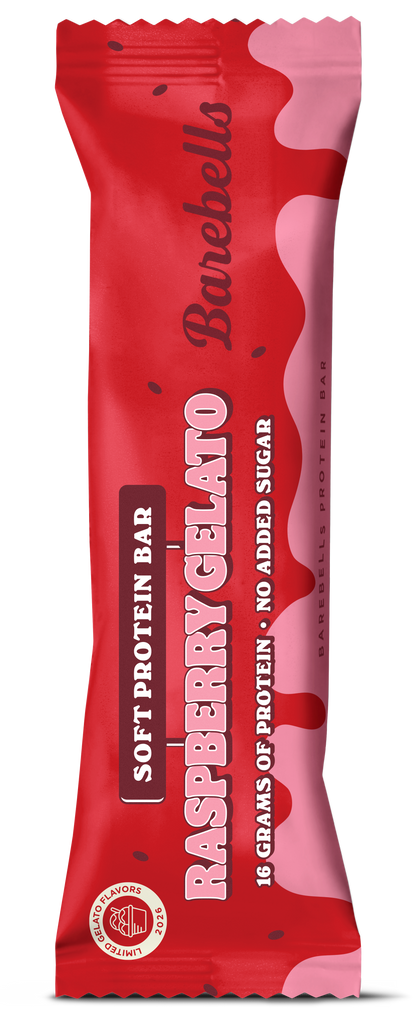 Barebells Soft Bar 12x55g - Raspberry Gelato product packaging