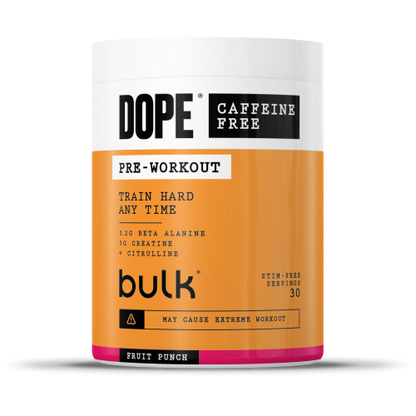 Bulk Dope Pre Workout Caffeine Free 510g