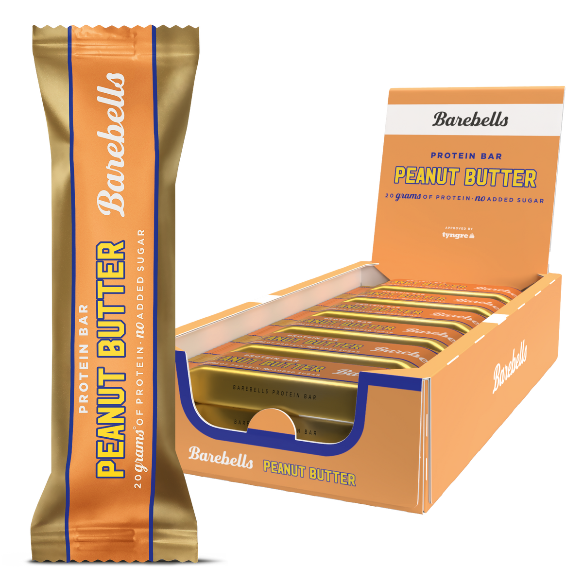 Barebells Protein Bar 12x55g Peanut Butter box