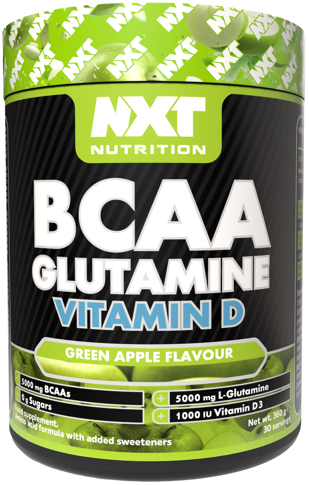 NXT Nutrition BCAA, Glutamine & Vit D 360g Apple packshot