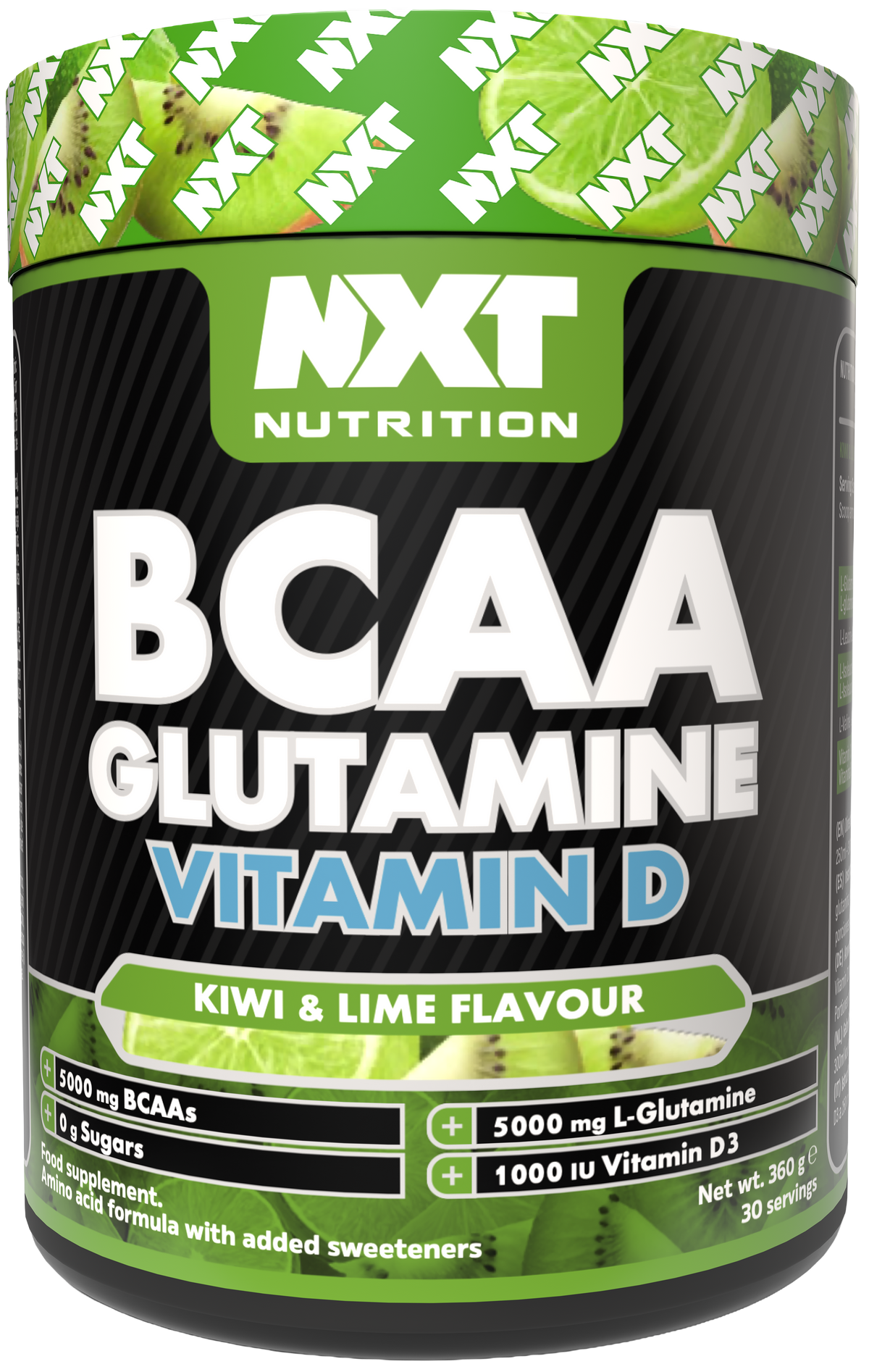 NXT Nutrition BCAA, Glutamine & Vit D 360g Kiwi Lime