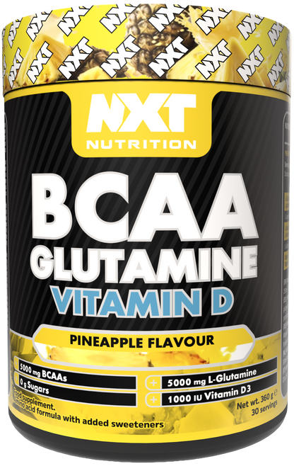 NXT Nutrition BCAA, Glutamine & VIt D 360g Pineapple packshot