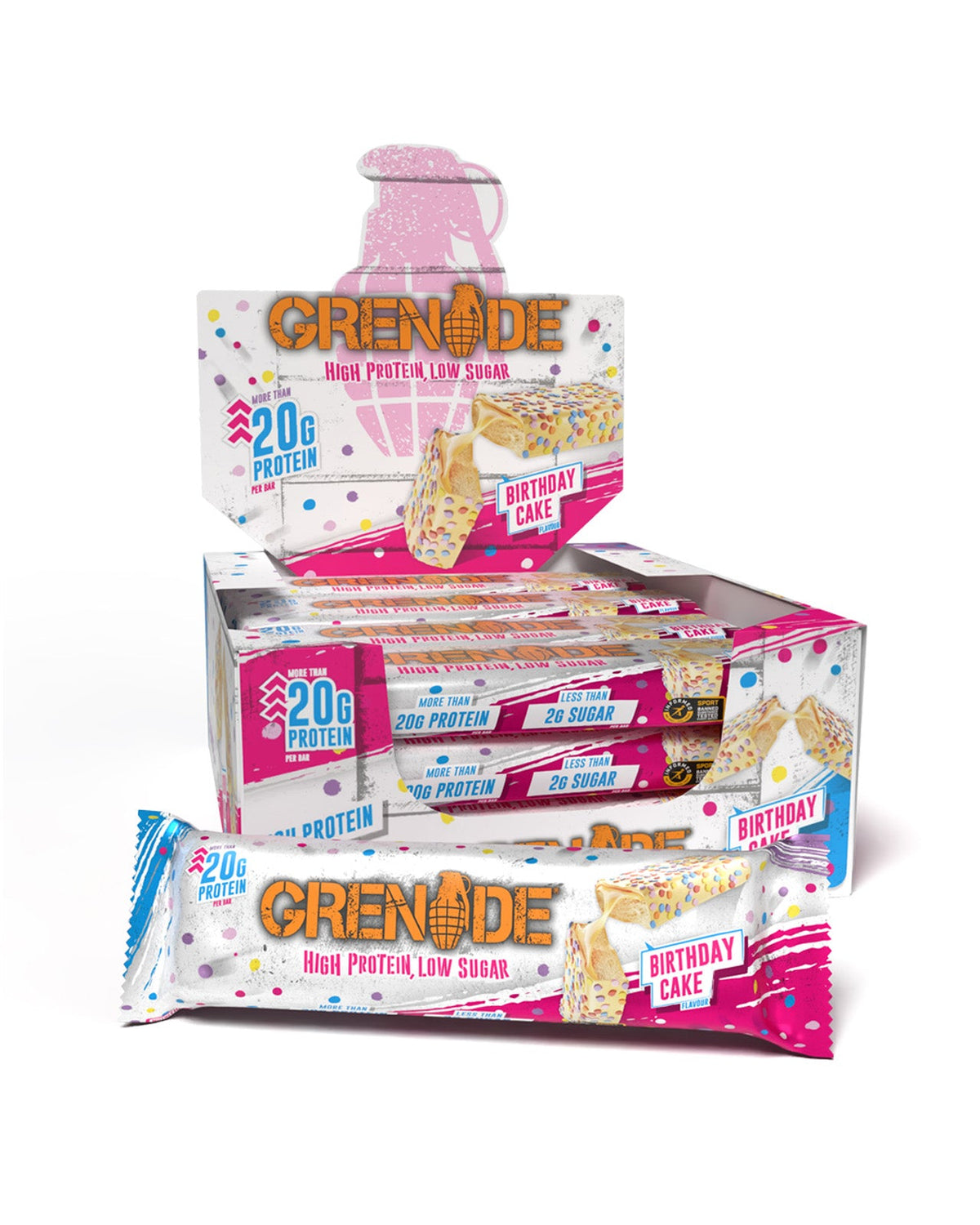 Grenade Protein Bar 60g - Birthday Cake