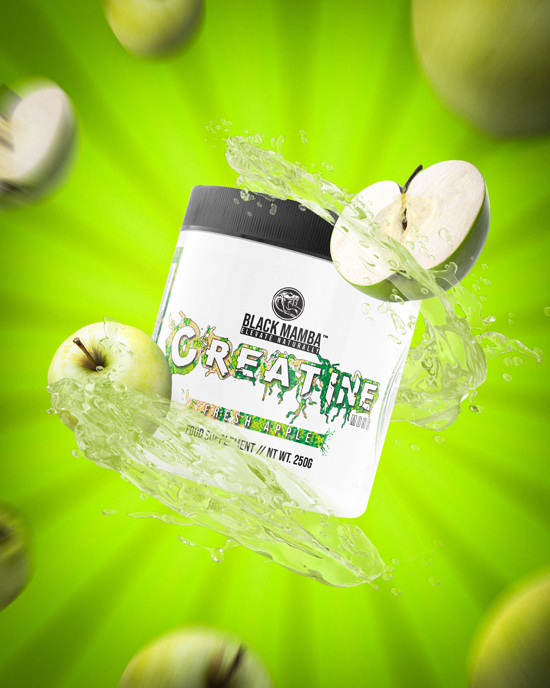Black Mamba Flavoured Creatine 250g Fresh Apple