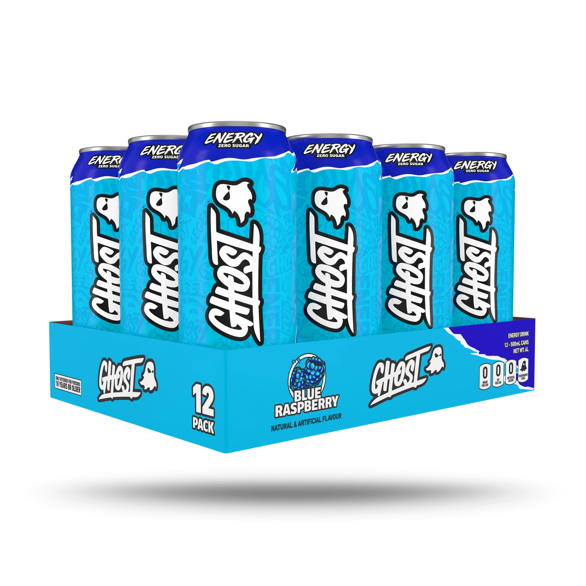 Ghost Energy Drink 12x500ml - Blue Raspberry