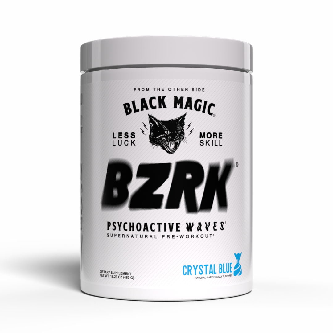 Black Magic BZRK Pre-Workout 487.5g - Crystal Blue product packaging