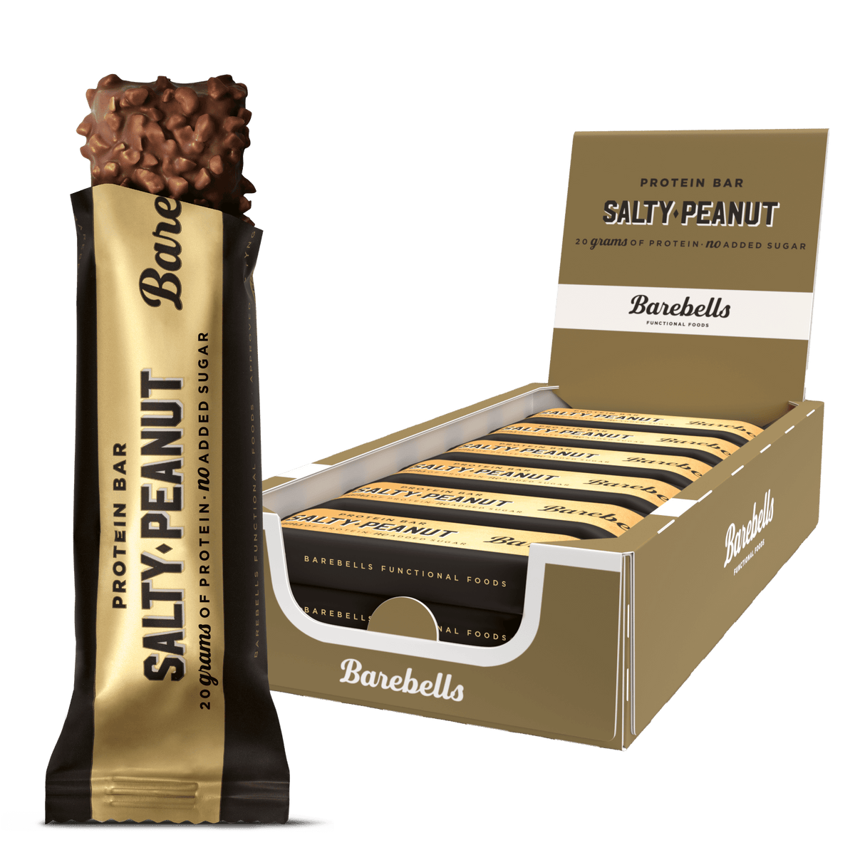 Barebells Protein Bar 12x55g Salty Peanut box