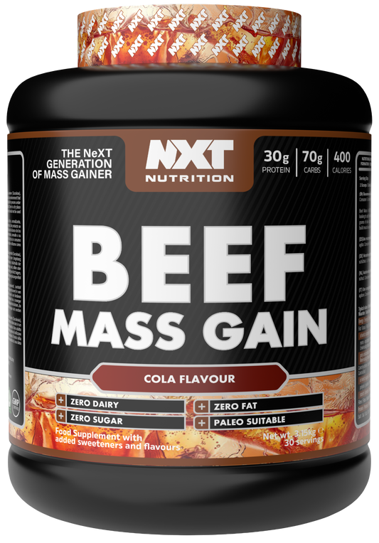 NXT Nutrition Beef Mass Gain 3.15kg Cola packshot