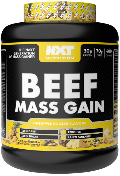 NXT Nutrition Beef Mass Gain 3.15kg Pineapple packshot